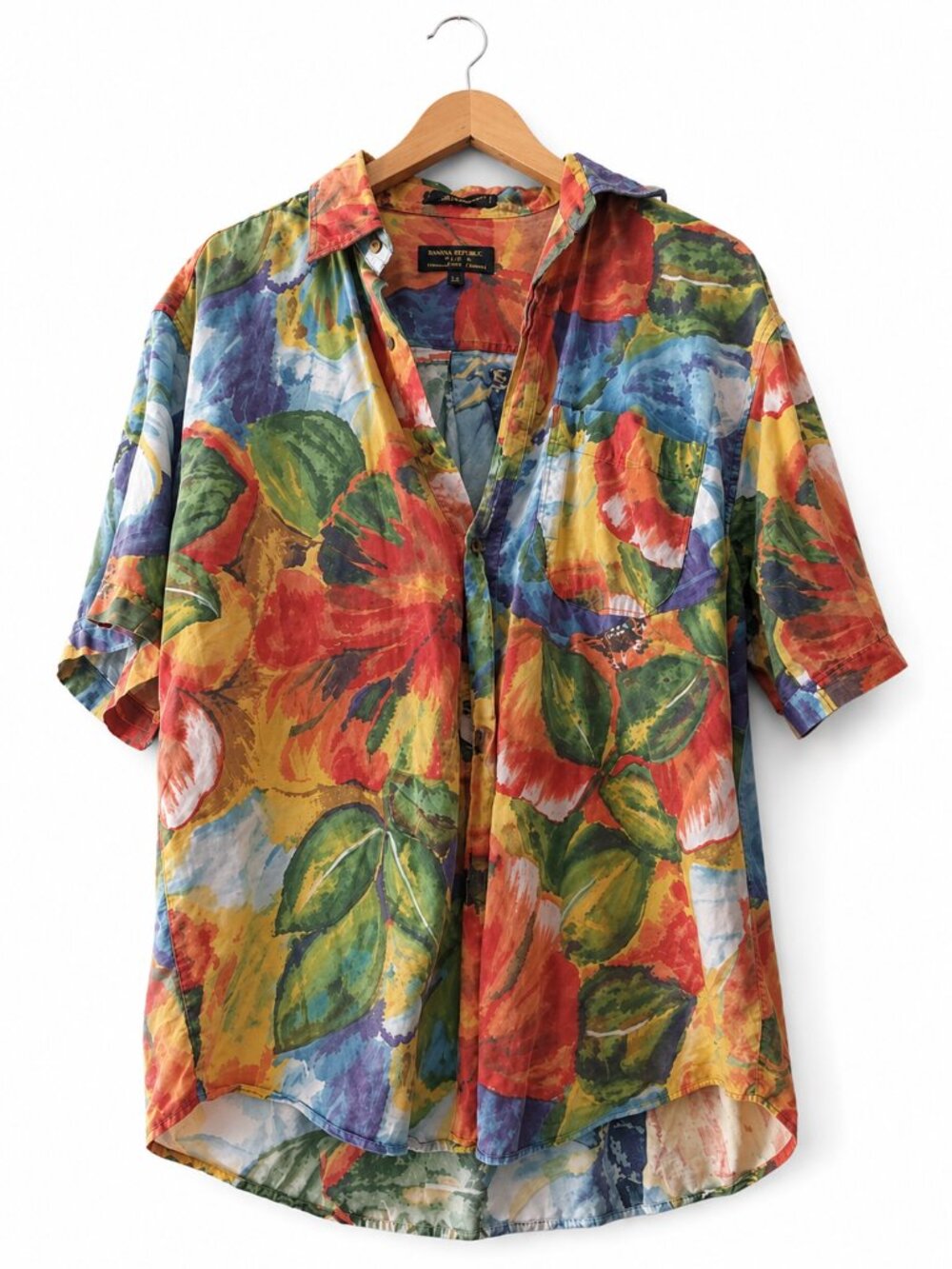 Colours By Alexander Julian Multicolor Floral Button Up Shirt Medium
